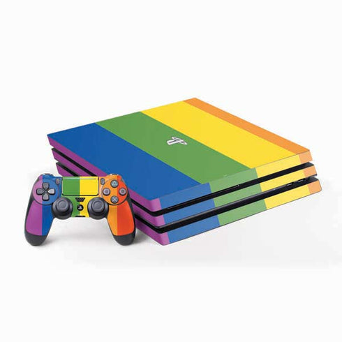 Vertical Rainbow Flag PlayStation PS4 Skins
